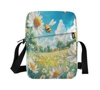 Borsa a tracolla da donna da uomo piccola borsa a tracolla tracolla regolabile per uso quotidiano all'aperto quotidiano - Bee Daisy Hi Summer