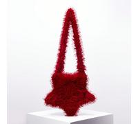 Borsa a tracolla da donna di colore tinta unita a forma di stella, regalo originale per San Valentino Colore unicoPoliestere