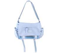 Borsa a tracolla da donna di grande capacità, borsa a tracolla messaggeri shopping bella per spille anime display stile giapponese borsa a tracolla per donna borsa a tracolla, Blu