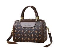 Borsa a tracolla da donna, elegante, stile classico a tracolla, design con manico strutturato, ideale per l'outfit quotidiano per lo stile ufficio e il formale, Nero , descrizione