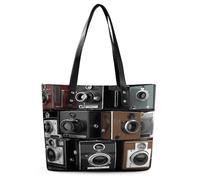 Borsa a tracolla da donna in morbida pelle con cerniera, leggera, stile retrò, collezione fotocamera