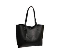 Borsa a tracolla da donna in morbida pelle sintetica da grande capacità borsa con nappe borsa a tracolla per donna Borsa a tracolla per donna Borse piccole per le donne, Nero , Taglia unica