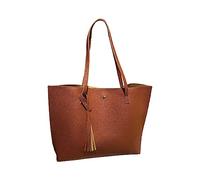 Borsa a tracolla da donna in morbida pelle sintetica da grande capacità borsa con nappe borsa a tracolla per donna Borsa a tracolla per donna Borse piccole per le donne, Marrone, Taglia unica