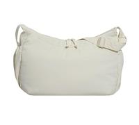 Borsa a tracolla da donna in nylon a mezzaluna tinta unita Slouchy Dumpling borsa grande capacità cerniera borse a tracolla per viaggi shopping lavoro, bianco, Large