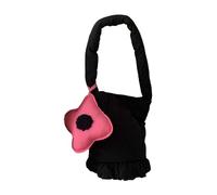 Borsa a tracolla da donna in nylon, borsa a tracolla alla moda, borsa a tracolla per autunno inverno, Bk, Medium
