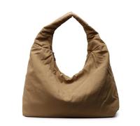 Borsa a tracolla da donna in nylon con ampi spazi interni Slouchy Borse per il tempo libero Viaggio Borsa elegante avambraccio per gli studenti in nylon, cachi