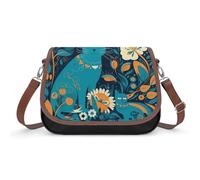 Borsa a tracolla da donna, in pelle, con scritta "Cat in the Wild", tracolla regolabile, rimovibile, borse a mani libere