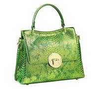 Borsa a Tracolla da Donna in Pelle di Serpente Verde Fatta a Mano, Borsa alla Moda in Pelle di Pitone, Borsa a Tracolla in Vera Pelle, Regalo per lei (Verde)