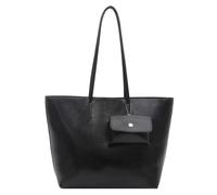 Borsa a tracolla da donna in pelle PU con chiusura a cerniera, versatile borsa tote sotto le ascelle, elegante borsa a tracolla per viaggi, shopping, lavoro, uso quotidiano, Nero , 14.57 x 10.24 x