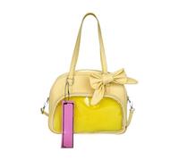 Borsa a tracolla da donna in pelle PU con fiocchi adorabili Itabag stile giapponese borsa a tracolla per display pin donna tracolla in pelle PU Messenger Itabag Lovely Bow Crossbody, Giallo, One Size