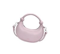 Borsa a tracolla da donna in pelle PU elegante borsa a tracolla piccola borsa stile coreano messaggeri shopping incontri tracolla in pelle PU per donna borsa a tracolla piccola mezza luna, Viola, One