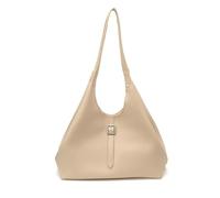 Borsa a tracolla da donna in pelle PU leggera e portatile borsa ascellare tinta unita grande capacità per regalo pendolarismo quotidiano casual abbinamento, bianco, 32*31.5*11.5cm
