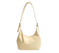 Borsa a tracolla da donna in pelle PU per il tempo libero Y2k tinta unita versatile borse ascellare borsa vintage per shopping e gite in famiglia all'aperto, Giallo, 250*210*60mm