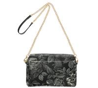 Borsa a tracolla da donna in pelle vegana, con incisione digitale, impermeabile, per viaggi