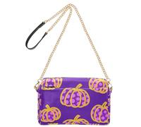 Borsa a tracolla da donna in pelle vegana con stampa leopardata viola zucca moda borsa a tracolla da donna borsa a tracolla impermeabile da viaggio