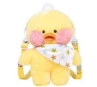 Borsa a tracolla da donna in peluche a forma di anatra con motivo cartoni animati, Giallo