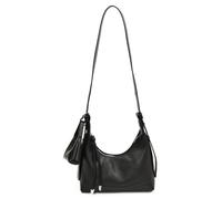 Borsa a tracolla da donna in poliuretano, a mezza luna, piccola borsa da viaggio, borsa a tracolla da donna, per tutti i giorni, shopping e lavoro, Nero , Mittelgroße