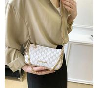 Borsa a tracolla da donna in PU, con catena a forma di lettera M, borsa alla moda da portare sotto braccio, utilizzabile come borsa a spalla, a tracolla e a baguette, carina adatta per pendolarismo e 