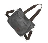 Borsa a tracolla da donna in tela, stile giapponese, con tasche, adatta per lavoro e tempo libero, borsa per pendolarismo quotidiano, Nero , One Size