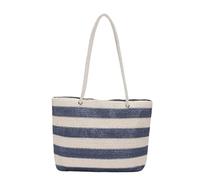 Borsa a tracolla da donna in tessuto alla moda estiva borsa a mano borsa a tracolla per computer portatile, Blu, Taglia unica