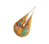 Borsa a tracolla da donna in tessuto stile coreano borsa bella ascella borsa moda spiaggia elegante ascellare per viaggio donne lavoro a maglia ascella spiaggia stili coreani pendolarismo, Giallo, One