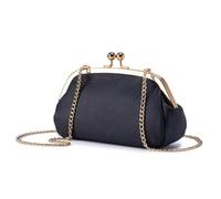 Borsa a tracolla da donna in vera pelle, con catena, borsa da sera | vera pelle, tracolla dorata rimovibile, può essere una borsa a tracolla classica con chiusura a bacio