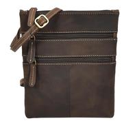 Borsa a tracolla da donna in vera pelle Regent, Marrone Olio, Small