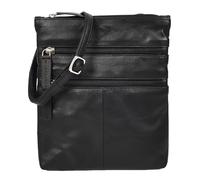 Borsa a tracolla da donna in vera pelle Regent, Nero , Small
