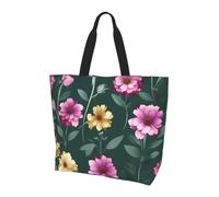 Borsa a tracolla da donna leggera con bellissimi fiori viola, borsa a tracolla riutilizzabile robusta e durevole per il pendolarismo quotidiano