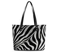 Borsa a tracolla da donna leggera con stampa zebrata in morbida pelle con cerniera