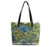 Borsa a tracolla da donna leggera in morbida pelle con cerniera e immagine grassa verde