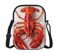 Borsa a tracolla da donna, mini portafoglio con cerniera e tracolla regolabile (Mango), Aragosta, Taglia unica