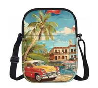 Borsa a tracolla da donna, mini portafoglio con cerniera e tracolla regolabile (Mango), Isola di Cuba, Taglia unica