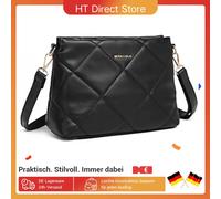 Borsa a tracolla da donna Miss Lulu: borsa a tracolla, borsa media con Hardware dorato, elegante e pratica per la vita di tutti i giorni Black