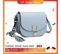 Borsa a tracolla da donna Miss Lulu con cerniera e nappa, moderna, ideale per vacanze e shopping, borsa a tracolla Grigio