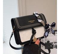 Borsa a tracolla da donna, motivo a scacchi in rilievo, dettaglio con cucitura in seta, stile elegante e versatile, per il pendolarismo quotidiano, lo shopping e le vacanze delle signore Poliuretano