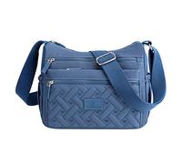 Borsa a tracolla da donna, multi tasca, casual, borsa a tracolla, borsa messenger, borsa per uso quotidiano, borsa da viaggio per il pranzo con tracolla, Blu, Taglia unica