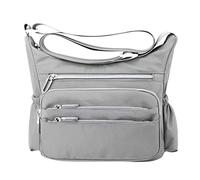 Borsa a tracolla da donna multi tasca casual borsa a tracolla da donna borsa a tracolla per uso quotidiano borse da viaggio da uomo a tracolla, Grigio, Taglia unica