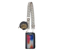 Borsa a tracolla da donna - Nuovo 2024 con tracolla regolabile - Viene fornito con un piccolo portafoglio in pelle PU, festa della mamma o compleanno, tasca sul petto per cellulare, carte e Ba, Nero