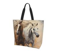 Borsa a tracolla da donna per corsa cavalli, borsa a tracolla da fattoria, borsa per la spesa, impermeabile, grande borsa con tasca interna, per lavoro, viaggi, scuola
