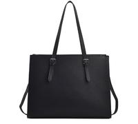 Borsa a tracolla da donna per laptop con bottone centrale e piccolo portafoglio, adatta a diversi laptop e occasioni.
