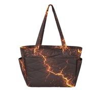 Borsa a tracolla da donna per tutti i giorni per la spiaggia con scomparto gotico fuoco giallo fulmine