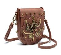 Borsa a tracolla da donna punk in pelle con tracolla regolabile adatta per tutti i giorni alla moda borsa da donna alla moda