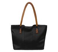 Borsa a tracolla da donna retrò di grande capacità, adatta a tutte le età, Nero , Etichettalia unica