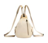 Borsa a tracolla da donna, sportiva, da viaggio, borsa a tracolla per laptop, leggera, impermeabile, con cerniera, borsa a tracolla per computer e documenti quotidiani, cachi, Refer to description