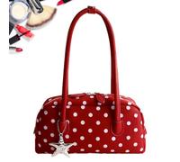 Borsa a tracolla da donna, stile retrò, grande, con cerniera e maniglia per il trasporto, per appuntamenti, viaggi, vacanze, gite nel tempo libero