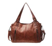 Borsa A Tracolla Da Donna, Tote, Alla Moda, Borsetta, Cartella, In Pelle For Signore(Brown)