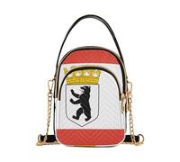 Borsa a tracolla da donna trapuntata con tracolla a catena per telefono borsa elegante design borsa a tracolla borsa a tracolla bandiera dello stato di Berlino