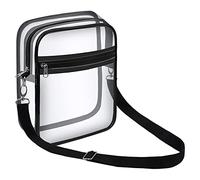 Borsa a Tracolla da Donna, Trousse da Viaggio Trasparente Porta Trucchi da Viaggio Pochette Trucchi Borsetta Donna Borsa a Spalla Elegante Borsa a Mano Donna Impermeabile, Lunghezza Regolabile