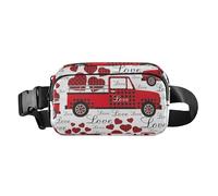 Borsa a tracolla da donna, uomo, adolescente, elegante, mini borsa a tracolla con tracolla regolabile, per viaggi, palestra, lavoro, camion dell'amore e motivo a forma di cuore per San Valentino,